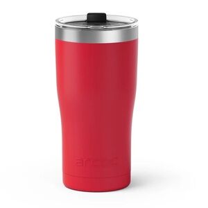 Arctic Tumblers 20 oz Insulated Tumbler with Straw & Cleaner ~ Matte Red